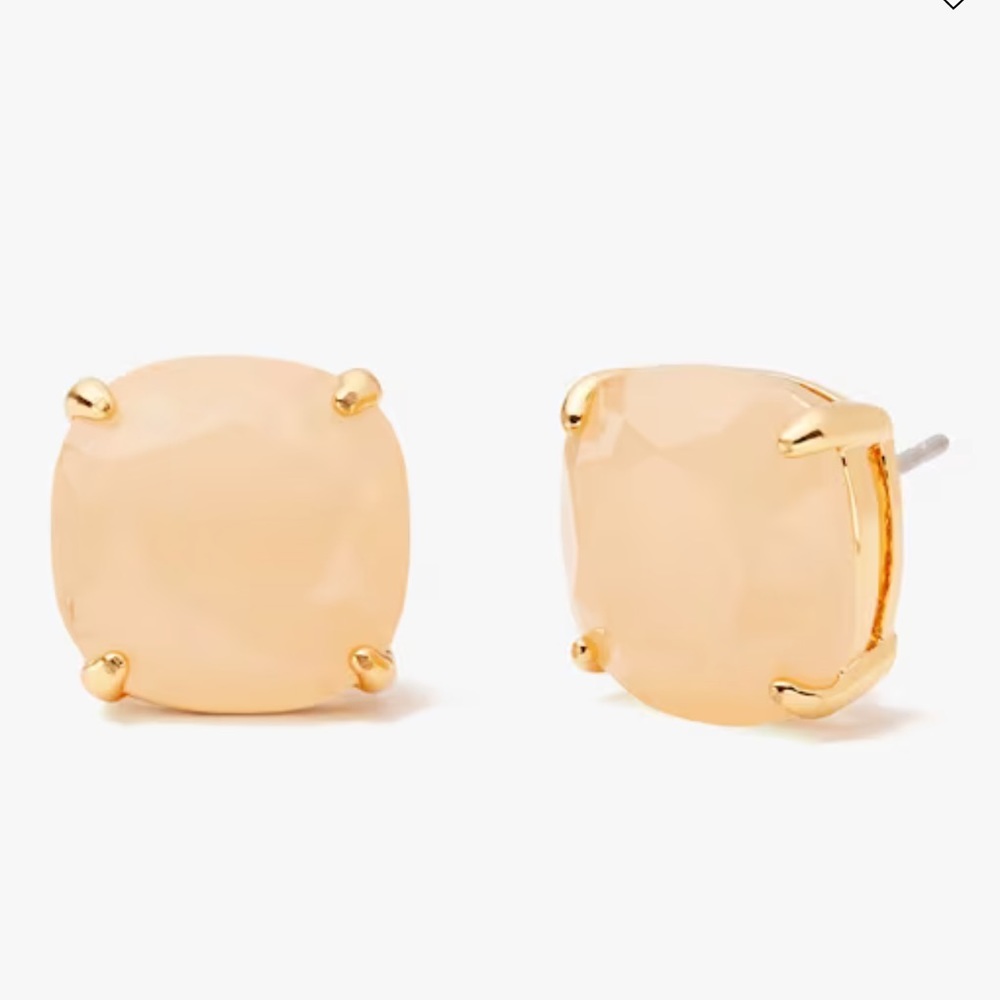 Kate Spade small square stud in light pink